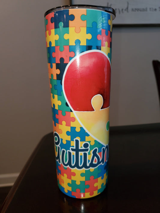 MPRESS Drink ware 20oz tumbler Autism Mom Cup Tumbler