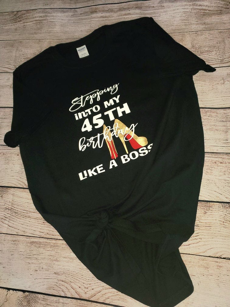 MPRESS Shirts Stepping into my Birthday Unisex T-Shirt (custom)